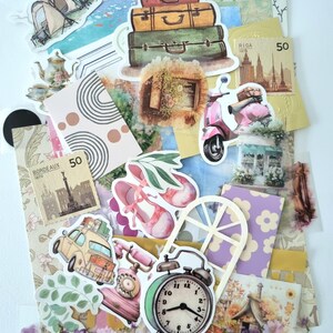 100pcs Scrapbooking Bundle - Junk Journal Kit - Junk Journal Set - Scrapbook Supplies - Creative Journaling - Craft Supplies - Scrapbook Set bild 5