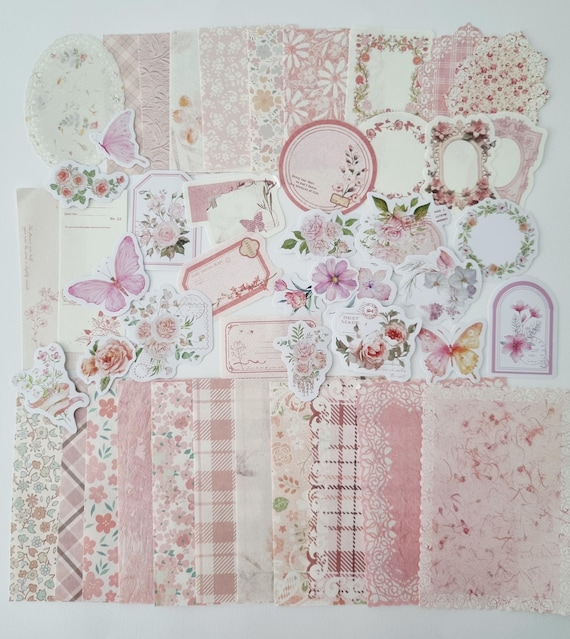 50pcs Scrapbooking Bundle - Junk Journal Kit - Junk Journal Set - Scrapbook Supplies - Creative Journaling - Craft Supplies - Scrapbook Set