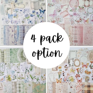 50pcs Scrapbooking Bundle - Junk Journal Kit - Junk Journal Set - Scrapbook Supplies - Creative Journaling - Craft Supplies - Scrapbook Set 4 Pack Option