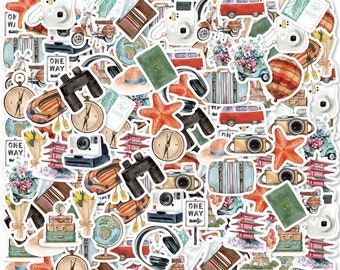 1 Holiday travel stickers 46 pieces (23 designs)