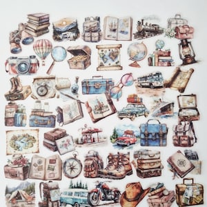 100pcs Scrapbooking Bundle - Junk Journal Kit - Junk Journal Set - Scrapbook Supplies - Creative Journaling - Craft Supplies - Scrapbook Set bild 13