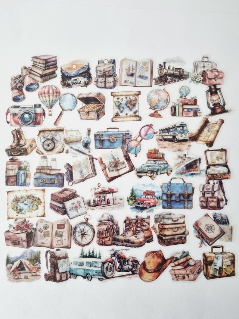 100pcs Scrapbooking Bundle - Junk Journal Kit - Junk Journal Set - Scrapbook Supplies - Creative Journaling - Craft Supplies - Scrapbook Set bild 13