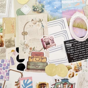 100pcs Scrapbooking Bundle - Junk Journal Kit - Junk Journal Set - Scrapbook Supplies - Creative Journaling - Craft Supplies - Scrapbook Set bild 8