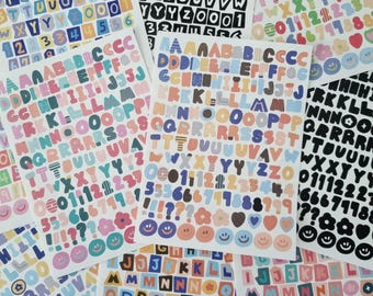 Cute Ransom Letter Stickers Magazine Alphabet Sticker Sheet For Junk Journaling Scrapbooking Letter Writing.Y2K Magazine cut letter stickers