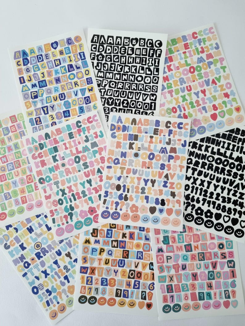 Cute Ransom Letters Cute Ransom Letter Stickers Magazine Alphabet Sticker Sheet for Junk ...