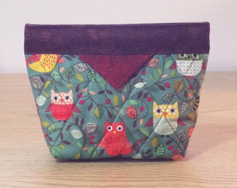 Quilted Snap Bag (SB057) Owls