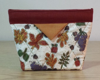 Quilted Snap Bag (SB041) Autumn Leaves