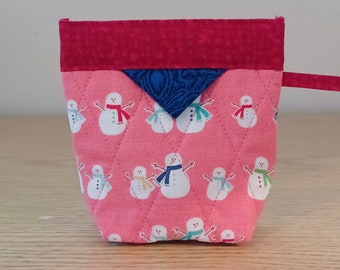 Quilted Snap Bag (SB632) Snowmen