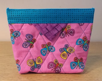 Quilted Snap Bag (SB101) Butterflies