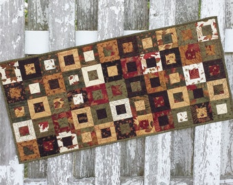 Quilted Table Runner (TGTR21) Autumn Lesaves