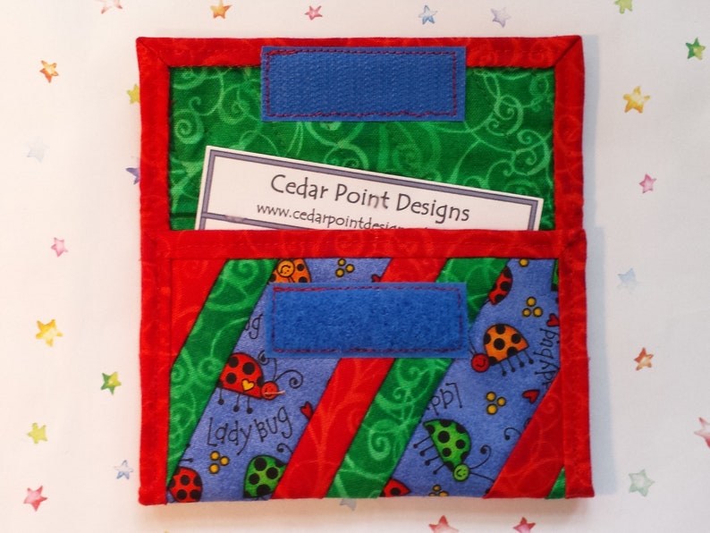 CP176 Quilted Coin Purse Lady Bugs