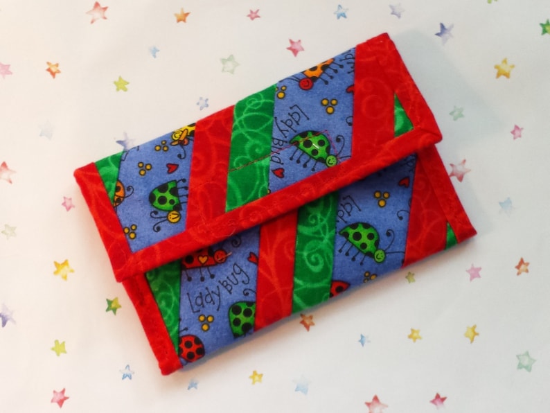 CP176 Quilted Coin Purse Lady Bugs