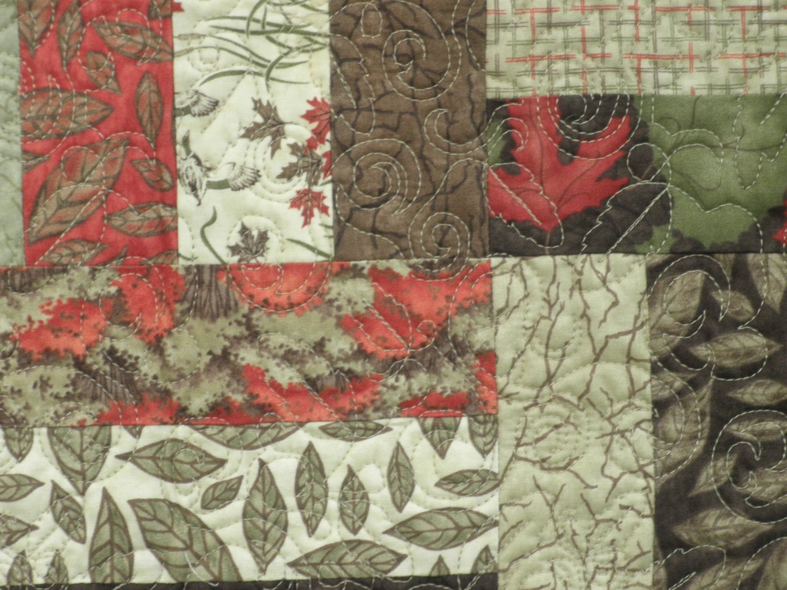 Rail Fence Lap Quilt (QLT07) Leaves - Etsy