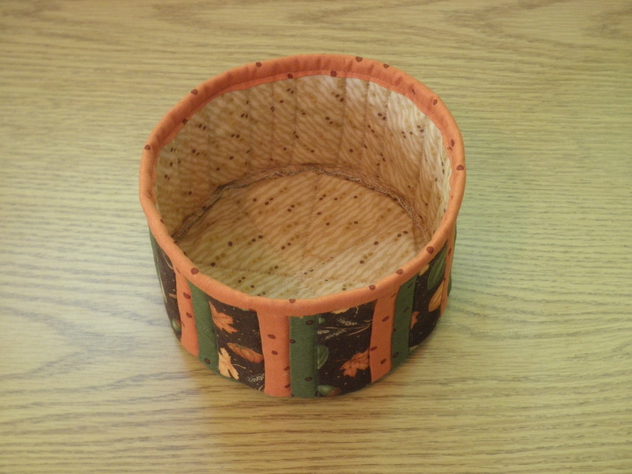 Quilted Fabric Bowl TGBL10 Harvest Etsy