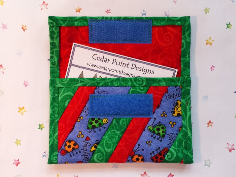 CP176 Quilted Coin Purse Lady Bugs