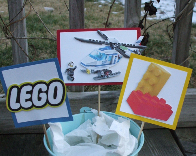 Set of 3 Lego Centerpieces Etsy