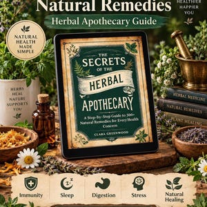 300+ Herbal Remedies & DIY Recipes | Natural Guide (Digital PDF)