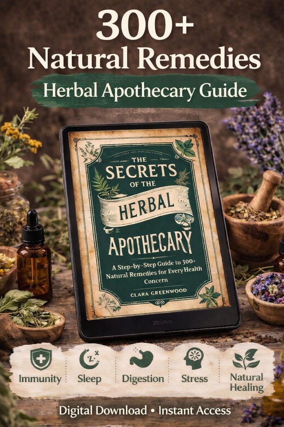 300+ Natural Remedies Herbal Apothecary Guide |  DIY Healing Recipes (Digital Download)