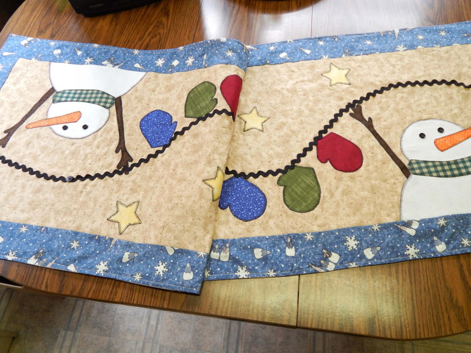 Snowman Table Runner Etsy
