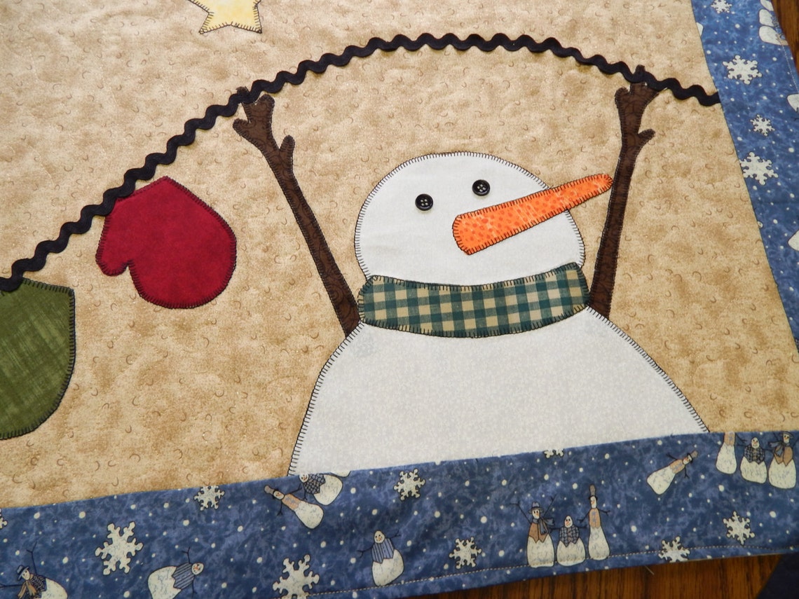 Snowman Table Runner Etsy