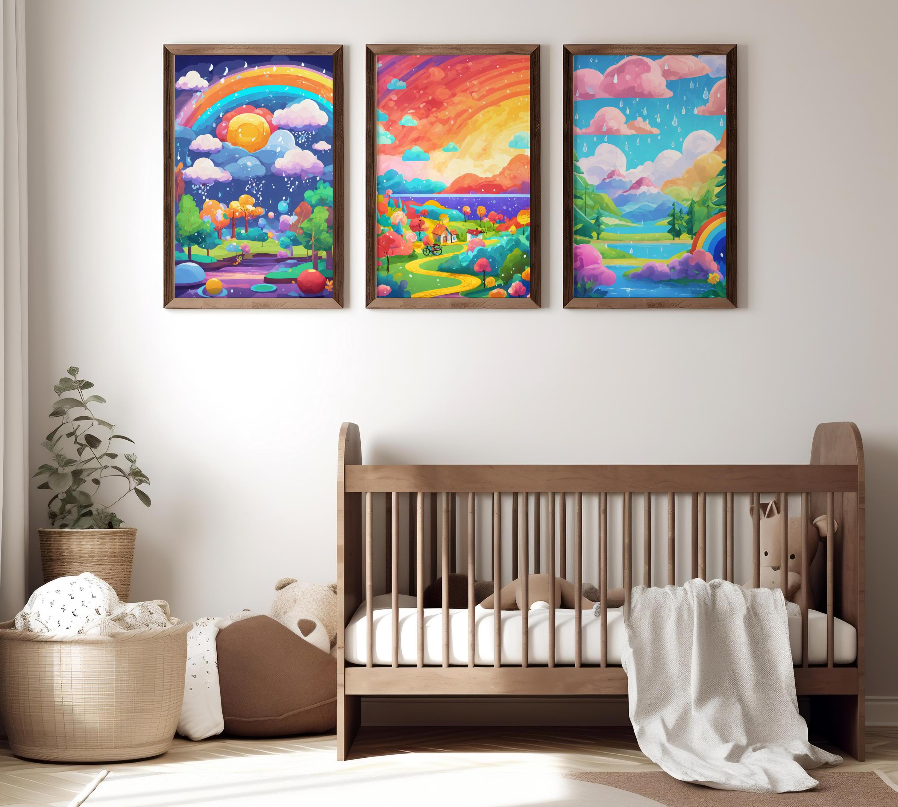 Set of 3 Children's Wall Art Prints Colourful and Playful Decor for ...