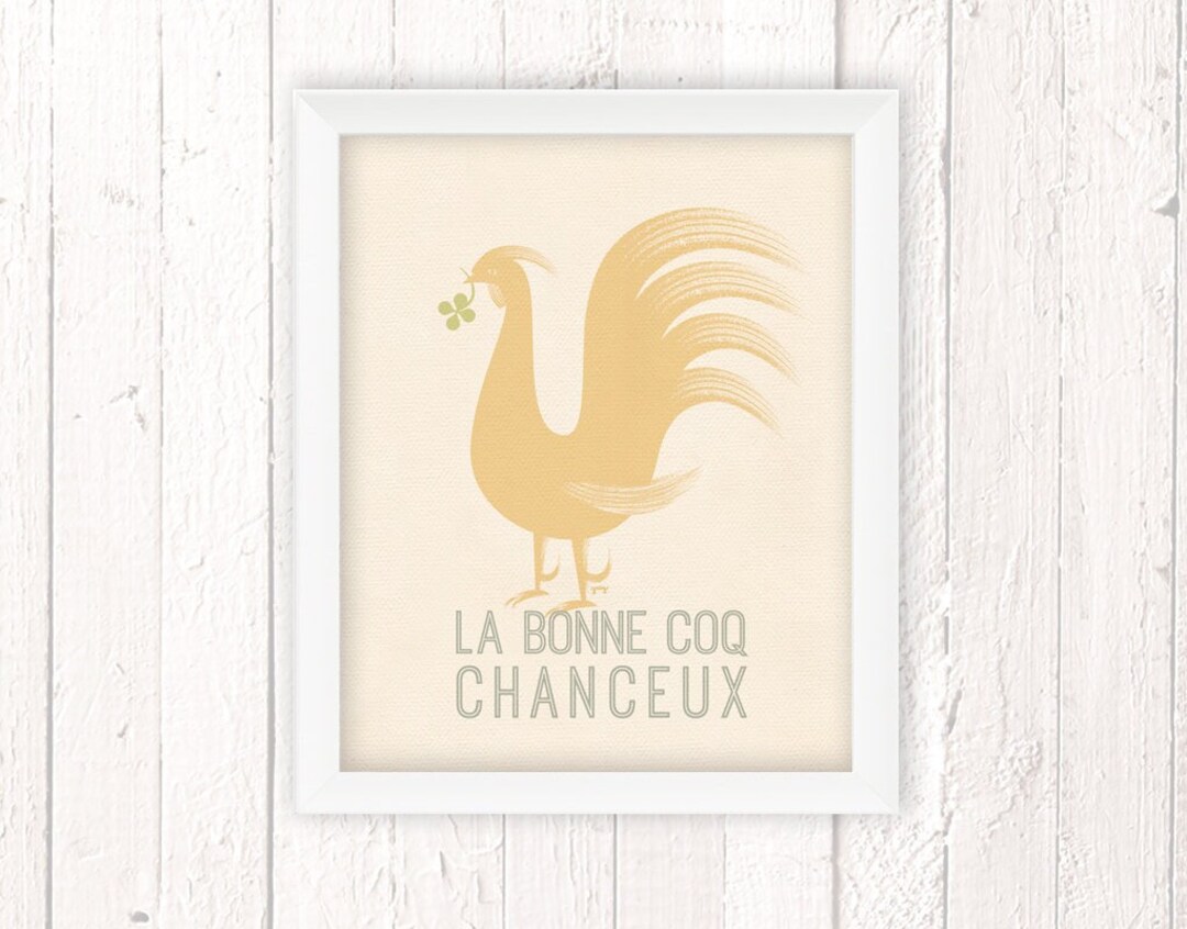 French Kitchen Art, Large Farmhouse Modern Poster, Neutral Kitchen