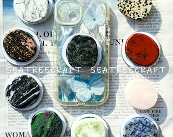 Uchwyt na telefon z żywicy naturalnej, kolorowy uchwyt do Kindle'a, magnetyczny uchwyt na podstawę