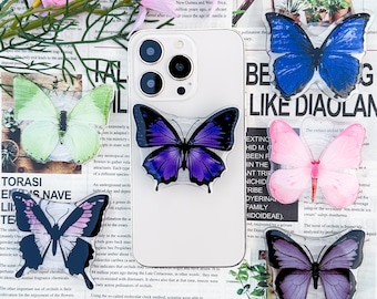 Butterfly Resin Phone Grip: Handmade Magnetic Kindle/Phone Charm