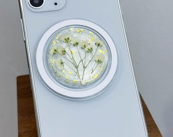 Handgemaakte babyadem-hars telefoongreep: magnetische opvouwbare telefoonhouder