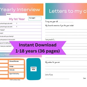 Entrevista de cumpleaños anual y carta para mi hijo