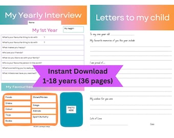 Yearly Birthday Interview & Letter to my Child