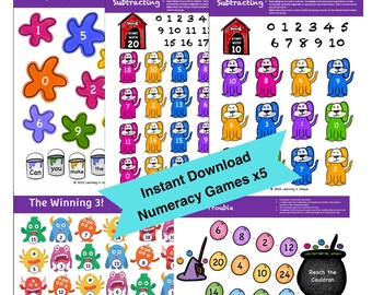 Kids Numeracy Games Pack of 5