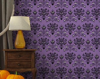 Haunted Mansion Wallpaper Mural, Ghostly Horror House, Peel and Stick