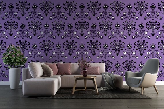 Haunted Mansion Wall Mural, Horror House Wallpaper, Traditional and Peel and Stick Wallpaper