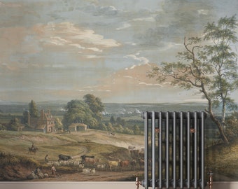 Scenic Landscape Wall Art, Vintage Landscape Wallpaper, Time Travel With Nature, Traditional and Peel and Stick Wallpaper