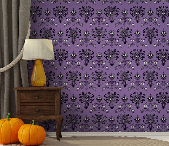 Haunted Mansion Wallpaper Mural, Ghostly Horror House, Peel and Stick