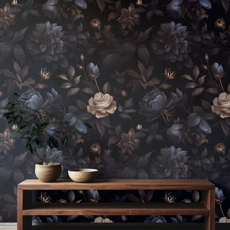 Romantic Moody Wallpaper - Etsy