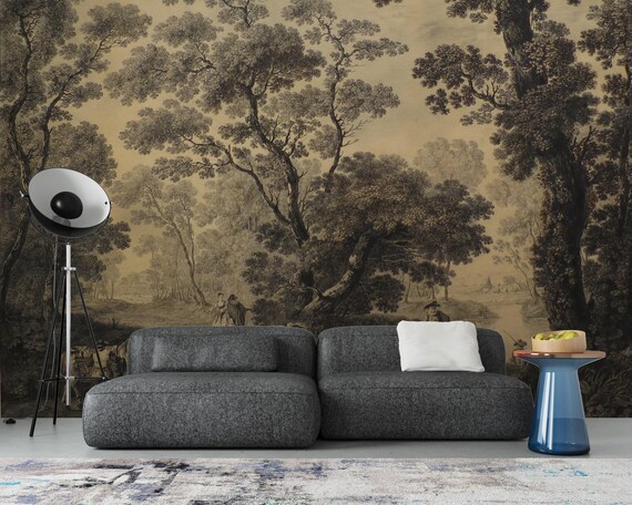 Vintage French Country Fête Champêtre Wallpaper, Peel and Stick