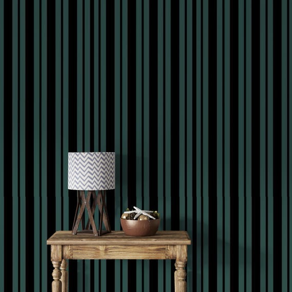 Haunted Mansion Stripes, Haunted Mansion Wall Mural - (Just Lines) -  Traditional and Peel and Stick Wallpaper