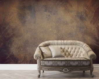 Concrete Texture Wallpaper Mural: Rusty Overlay, Peel and Stick