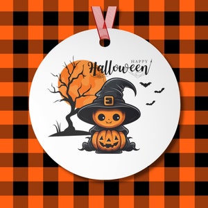 Halloween Tree Ornament Pumpkin Witch Metal Tree Ornament Halloween Decor Hostess Gift Teacher GIft New Home GIft Mom Gift Sister Friend