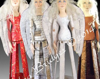 Sweet Inspiration Basic Cage Doll Angel Instant Download EPattern PDF Instructions for 22" Doll Sewing and Painting Pattern by Edna Bridges