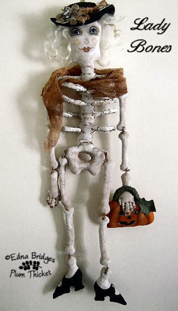 Lady Bones Halloween Skeleton Doll PDF Epattern Instant