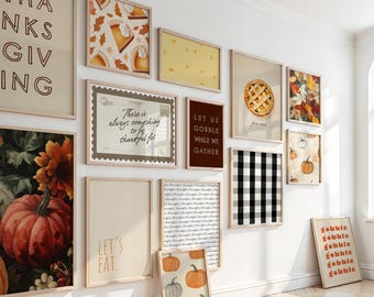 Thanksgiving Wall Art Bundle Set | DIY Fall Decor (Digital Download)