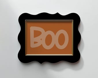 BOO Halloween Printable Wall Art: Quirky Minimalist Decor (digital download)