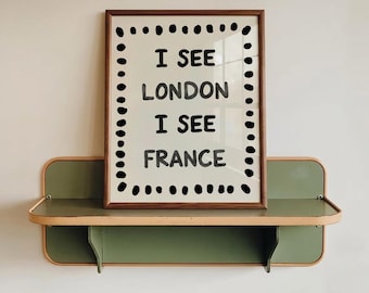 I See London, I See France Funny Bathroom Printable, Hand Drawn Bathroom Humor Wall Art Decor (Digital Download)