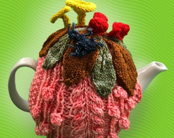 Blooming Grove Tea Time Cosy, a Critical Role-inspired knitting pattern