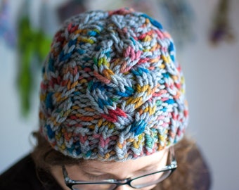 Storm of Vengeance, a Dungeons & Dragons-inspired hat knitting pattern for geeky knitters