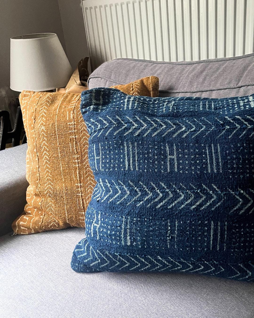 2 Copricuscini Ricamati In Stile Indiano Con Patchwork E