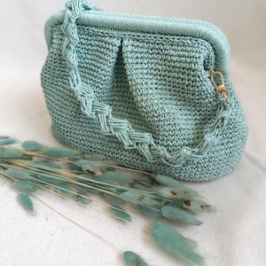 Raffia Clutch Bag, Handmade 20*35*11cm Bag for Women, Gift for Her